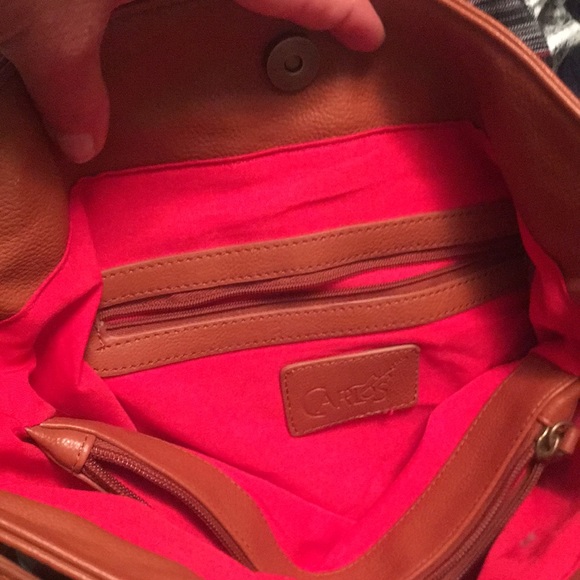 Brown fringe purse by Carlos Santana. - Picture 4 of 4